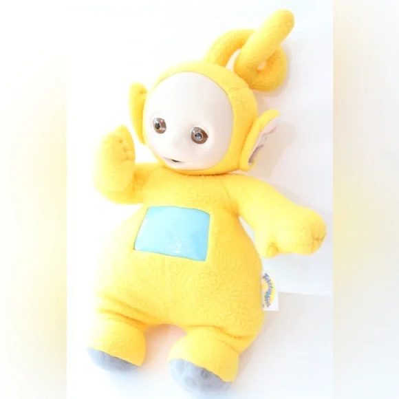 1998 Vintage Teletubbies Talking Laa Laa Plush LaLa Yellow 15” Doll Tested Works - Picture 4 of 8
